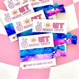 Peace Out Single Digits | 10th Birthday Thank You Favors | Tie Dye Retro Birthday Favors, Groovy Peace Birthday Tie Dye Purple Pink Neon