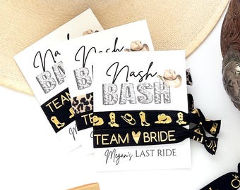 Nash Bash Personalized Bachelorette Party Favors, Bridesmaid Bridal Party Nashville Girls Getaway Cowgirl Western Themed party favors