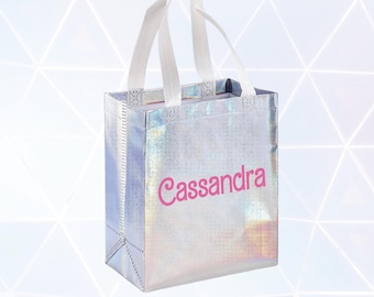 Retro Holographic Gift Bag | Welcome Bachelorette Party Bag | Personalized Gift Bags Bridesmaid Gift Bag | Birthday Bachelorette Tote