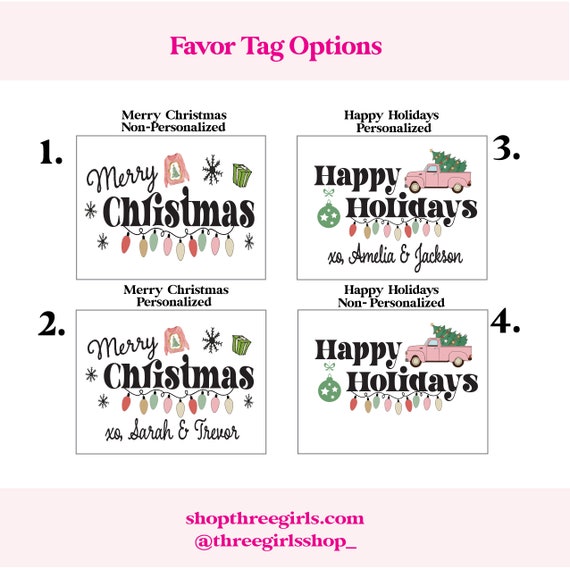 Buy Merry Christmas Holiday Favor 10 Printed Tags for Gifts Treats A Bottle Pattern 1 No Custom - Indian Inspired - LoveNspire