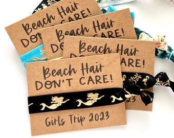 BEACH Hair DON'T Care | Beach Bachelorette | Tropical Bachelorette, Beach Pool Mexico Miami Bach Welcome Hotel Bag Gifts, Girls Trip Gifts