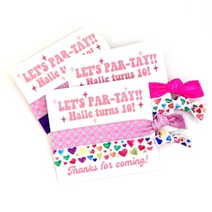 Let&#39;s PAR-TAY!! &quot;Swifty&quot; birthday party favors | In my birthday era, thank you goody bag favors | Personalized favor card Girls Birthday