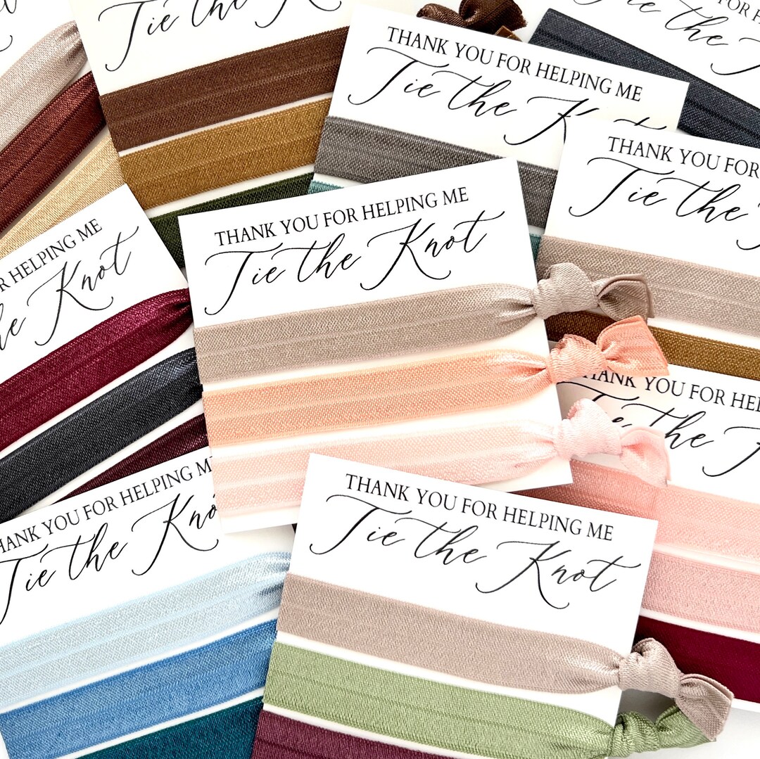 Thank You for Helping Me Tie the Knot Bridal Party Gifts | Calligraphy ...