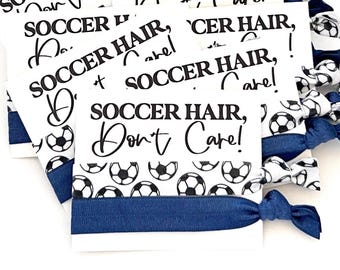 Soccer Team Gifts | Soccer Hair Don't Care| Soccer Hair Ties | Personalized Soccer Team Gifts | Soccer Mom | Soccer Party Favors