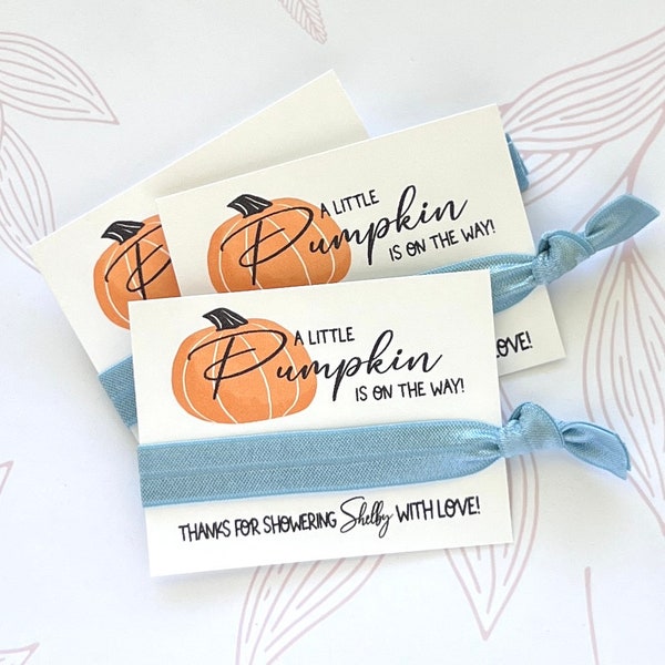 A Little Pumpkin is on the way Baby Shower Favors | Baby Boy Fall Baby Shower | Baby Blue Pumpkin Baby Shower Ideas | Fall Baby Shower