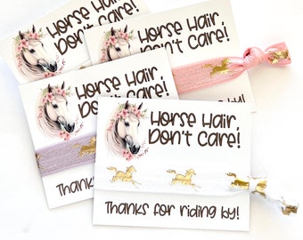 Horse Hair Birthday Party Favors Girls Equestrian Horse Party Favors Horse Themed Birthday Gifts Thanks for riding by Horse Hair Don't Care