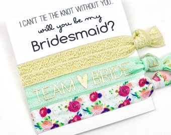 Will you be my Bridesmaid | Bridesmaid Proposal | Bridesmaid Hair Tie Favors | To have and to hold | I can't say I DO without you