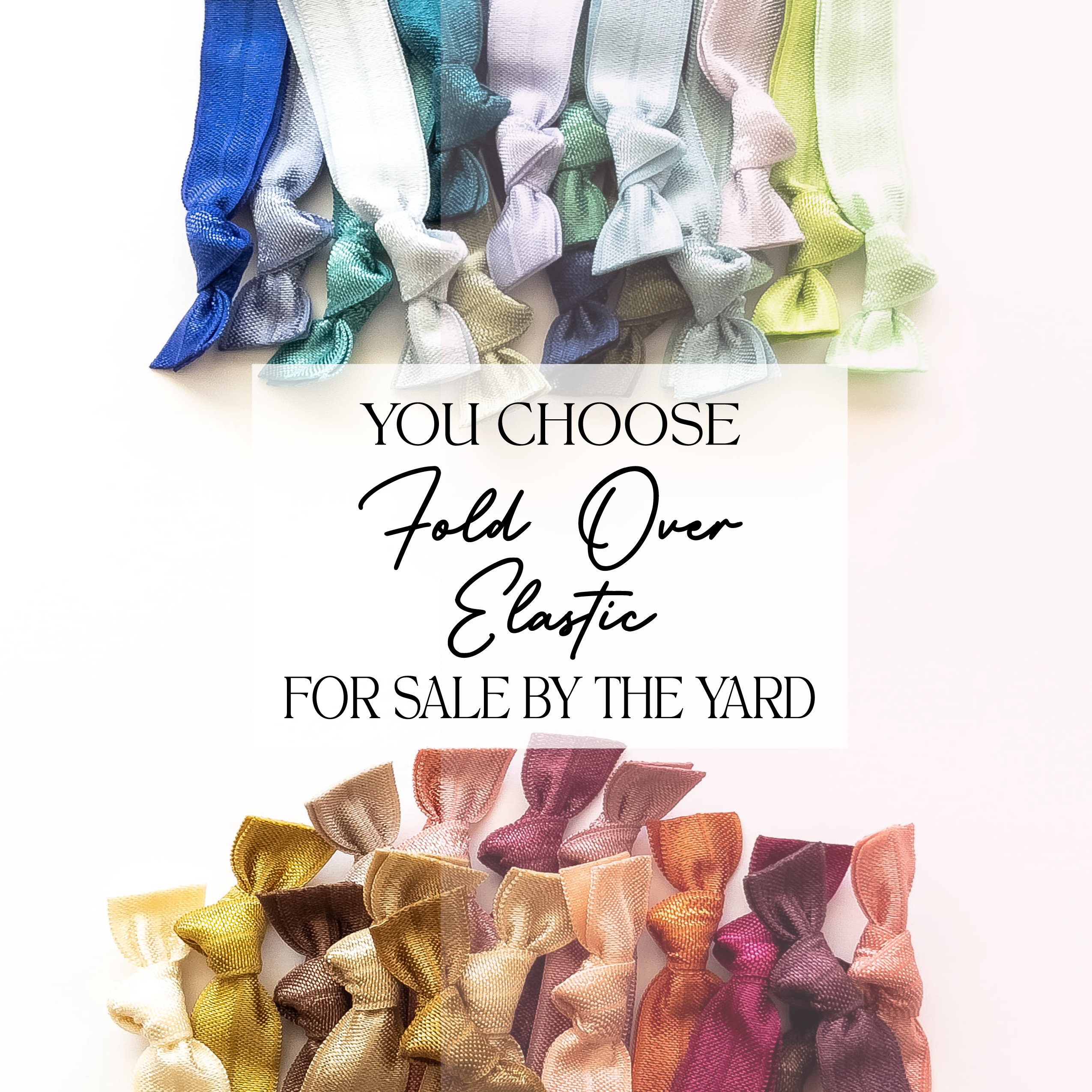 Fold Over Elastic 1, Fold Over Elastic for Headbands, 1 inch Foldover  Elastic by the single yard, 5 or 10 yards, 27 Colors to Choose From