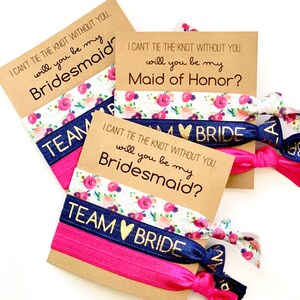 Will you be my Bridesmaid Bridesmaid Proposal, Hair Tie Favors, Bridesmaid Gift, To have and to hold I can't say I DO without you image 1