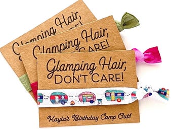 Girls Glamping Bachelorette Birthday Party Favors, Glamping Camping Birthday, Happy Camper, Tent Birthday Bachelorette Favors, Sleepover