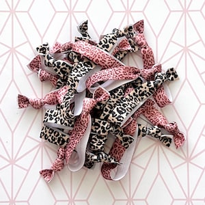 Leopard Cheetah Hair Ties | Bulk Hair Ties, Parties, Events, Fundraisers, Leopard Animal Print Hair Tie Gifts, Birthday Favor Gifts