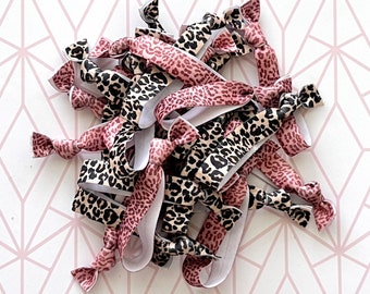 Leopard Cheetah Hair Ties | Bulk Hair Ties, Parties, Events, Fundraisers, Leopard Animal Print Hair Tie Gifts, Birthday Favor Gifts