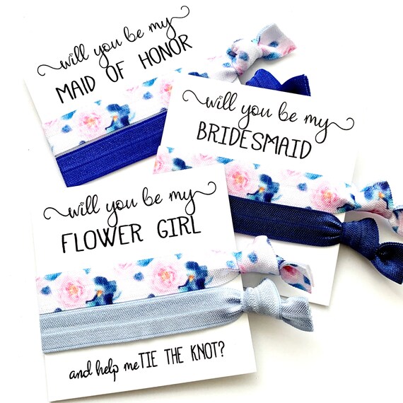 bridesmaid proposal hair ties
