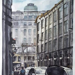 Drury Street, Glasgow, Scotland, Cityscape Print