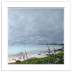 Mounted Isle Of Gigha Fine Art Print Scotland