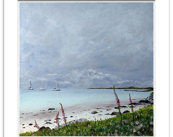 Mounted Isle Of Gigha Fine Art Print Scotland