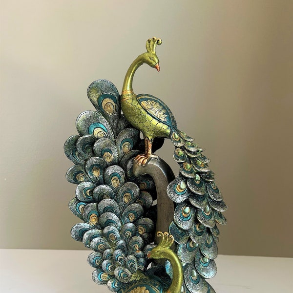 Peacock Figurines Etsy