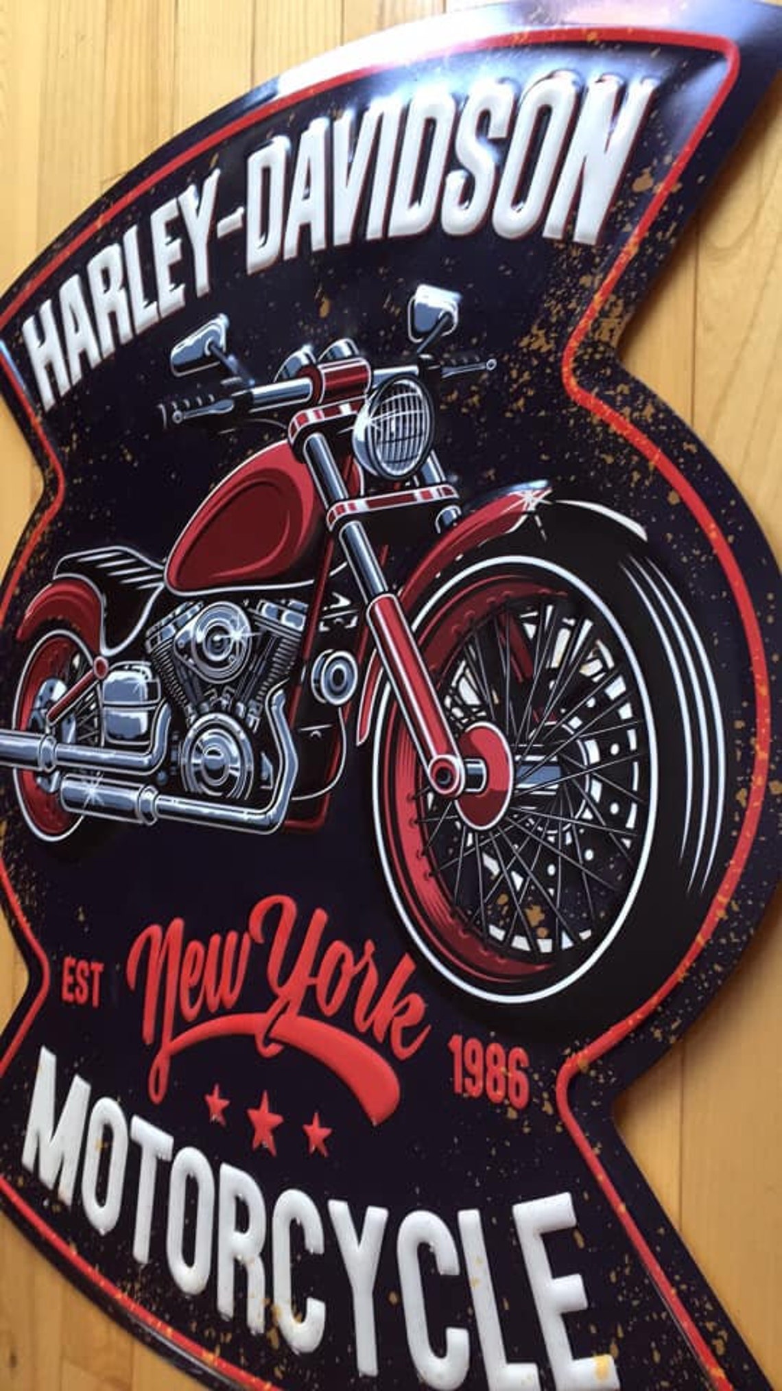 Harley Davidson Metal Wall Plaque Sign Home Man Cave Decor Etsy