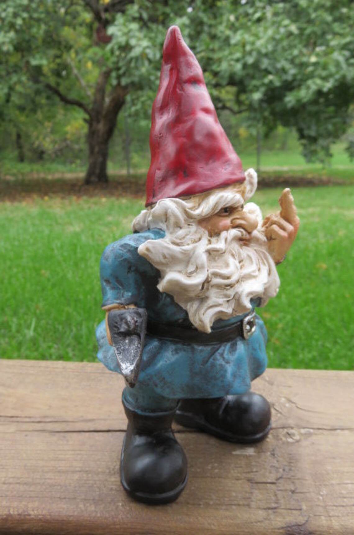 Naughty Garden Gnome Giving Middle Finger 7 Inch Saucy Bad Etsy