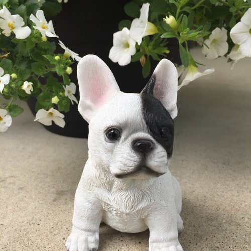 French Bulldog Small Puppy Figurine Dog Sitting Resin Home and - Etsy UK