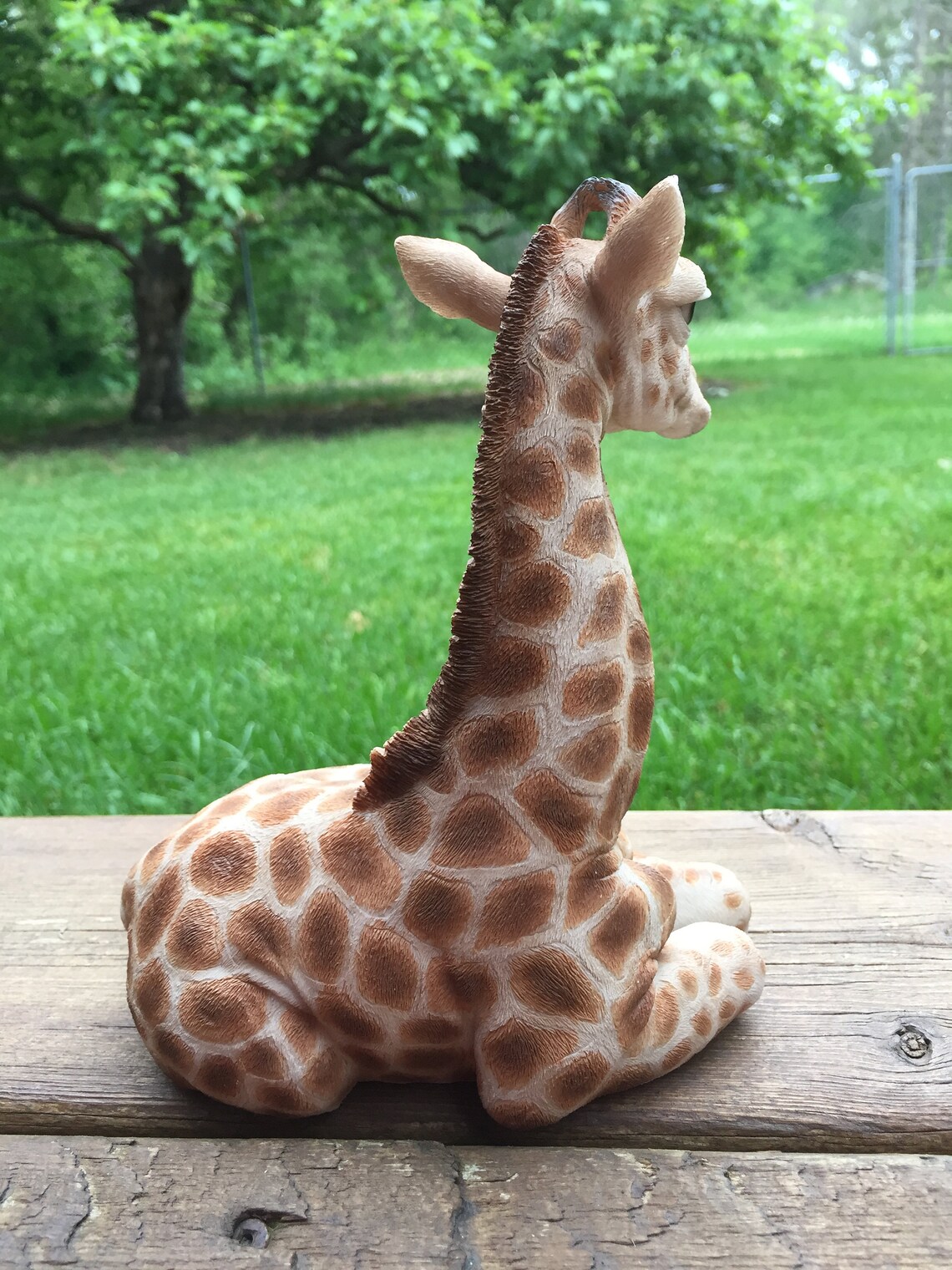 Giraffe Sitting Figurine Resin Ornament Home Statue African - Etsy