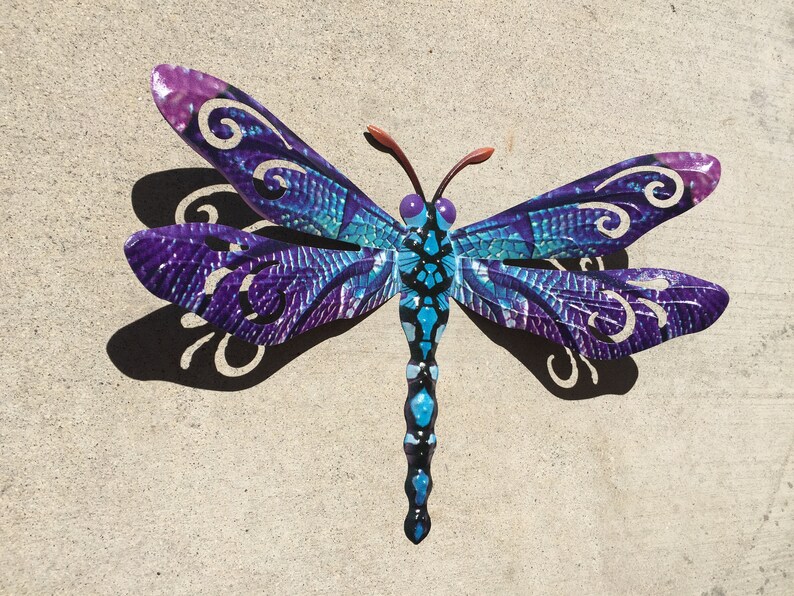 3 Metal Dragonflies Wall Plaques Signs/ Home Garden Decor Etsy