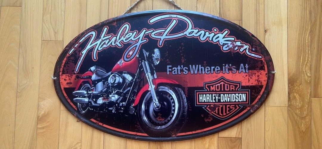 Harley Davidson Metal Wall Sign/ Home Man Cave Decor Wall Etsy