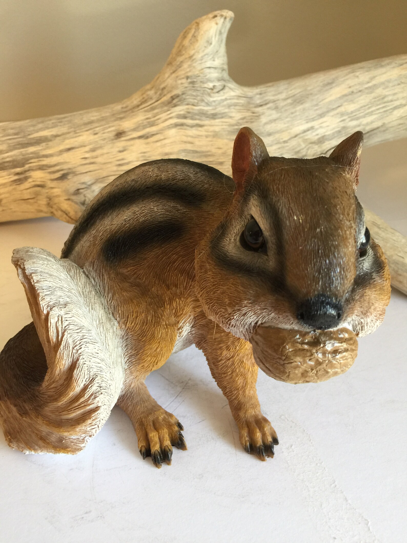 Chipmunk Sitting With Nut Figurine Garden Statue Resin Yard | Etsy