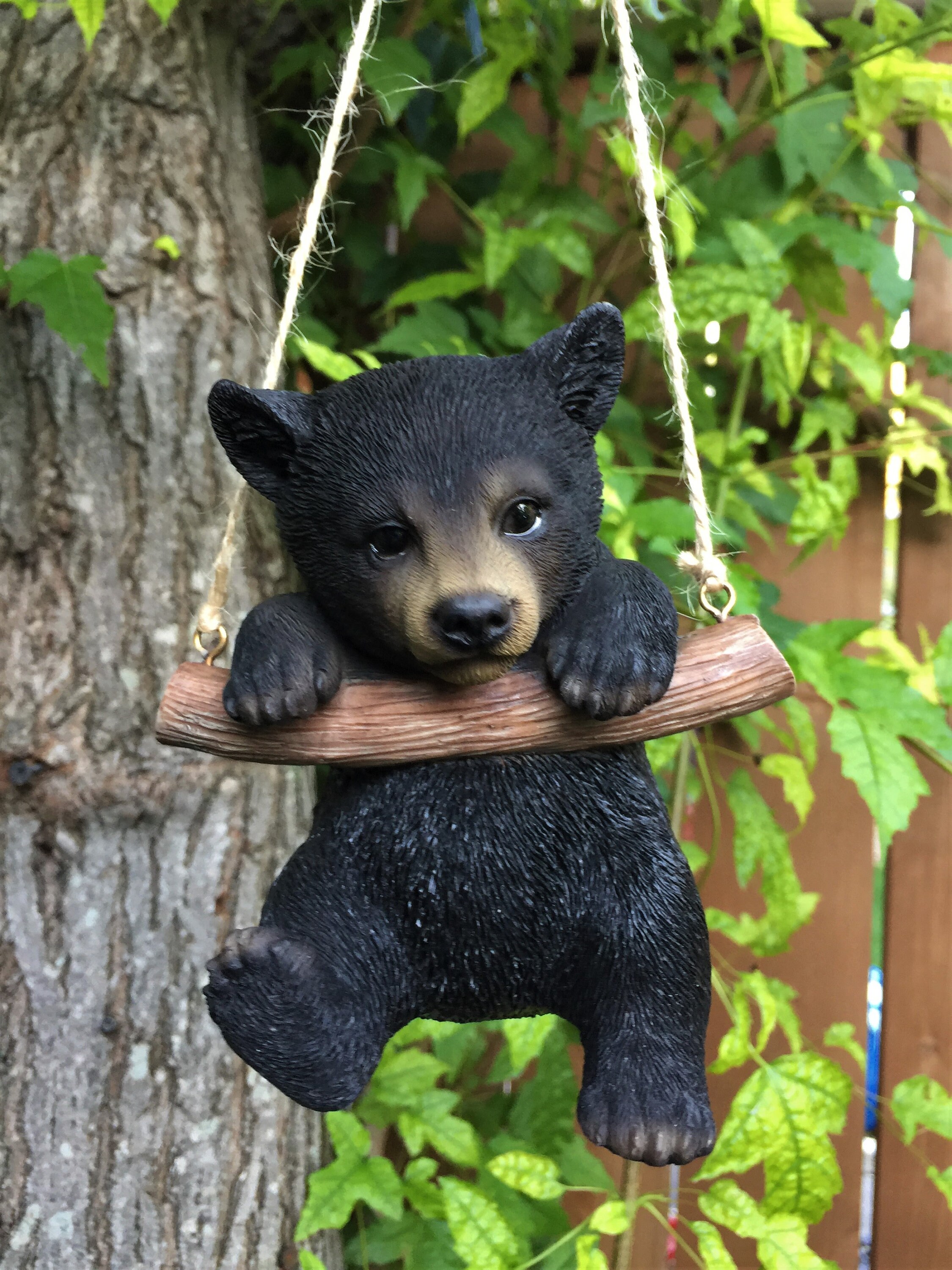Black Bear Cub Figurine Hanging Out in Tree / Cottage Cabin Ornament/ Bear  Lovers/ Black Bear Statue/cute Baby Black Bear 5.5 in X 3.4 In. 