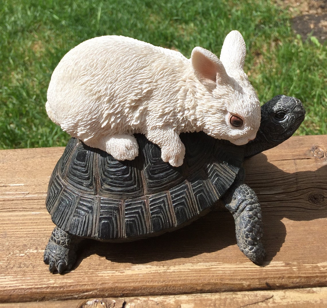 resin hare garden ornament