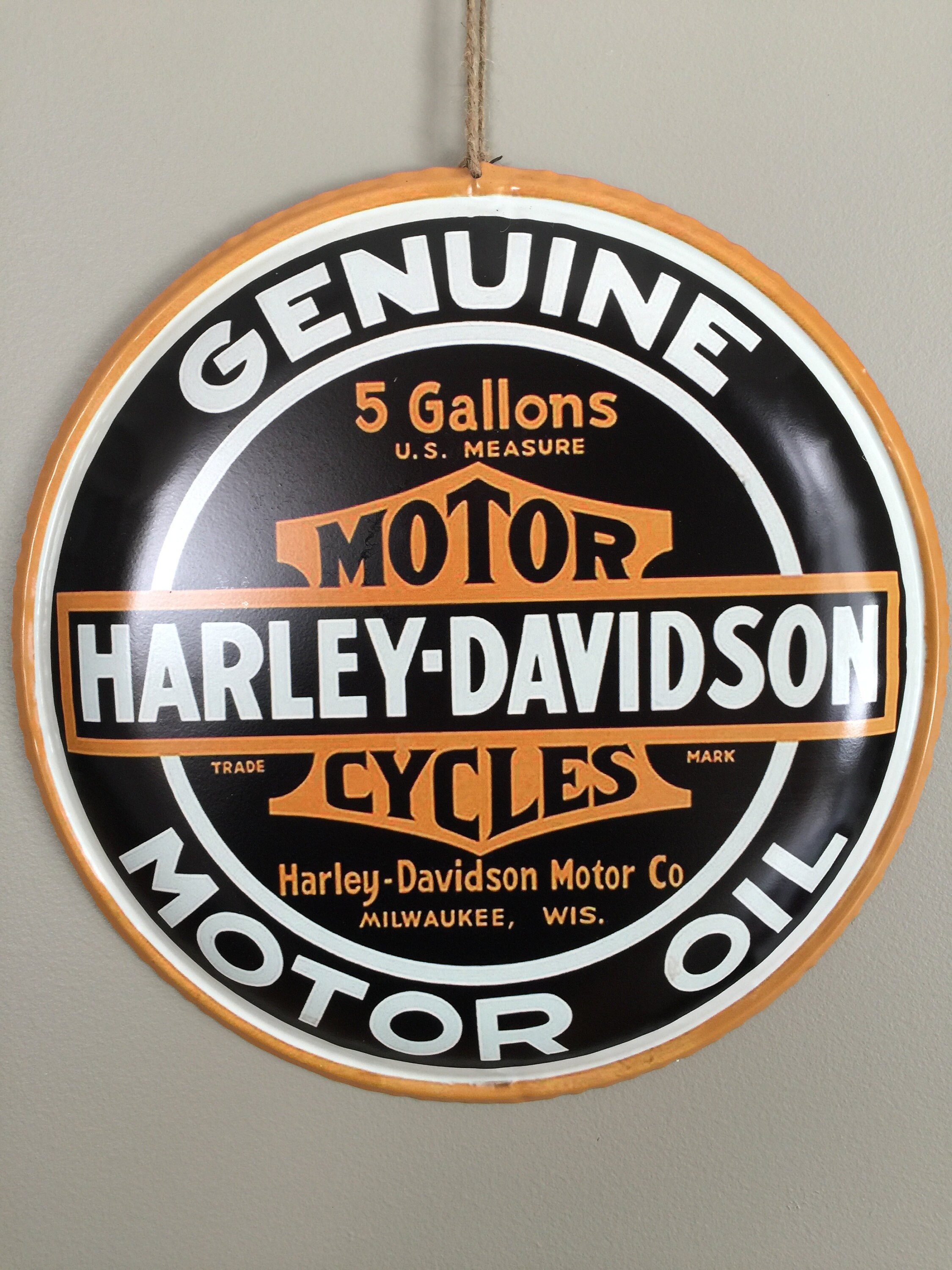 Harley Davidson Metal Wall Set of 3 Plaques Signs Home Man Etsy