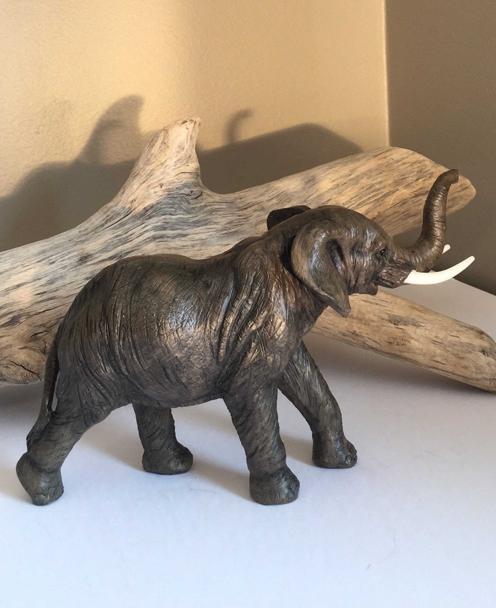 Small Elephant Figurine Resin Yard Ornament Collectible 4.5 Etsy