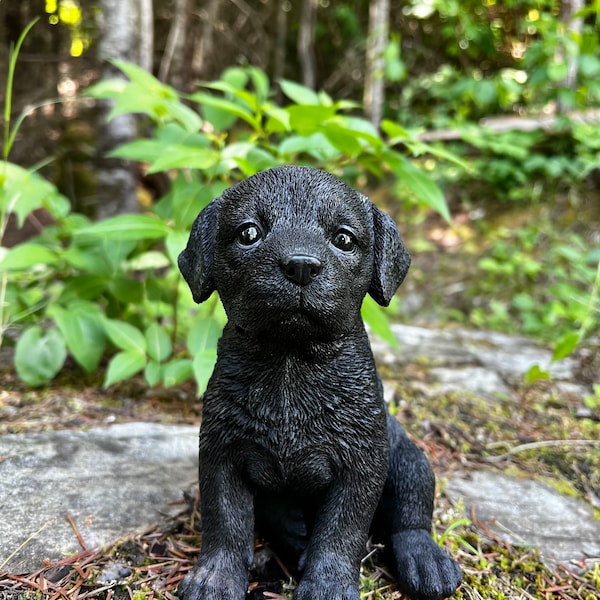 Black Lab Statue Life Size Etsy
