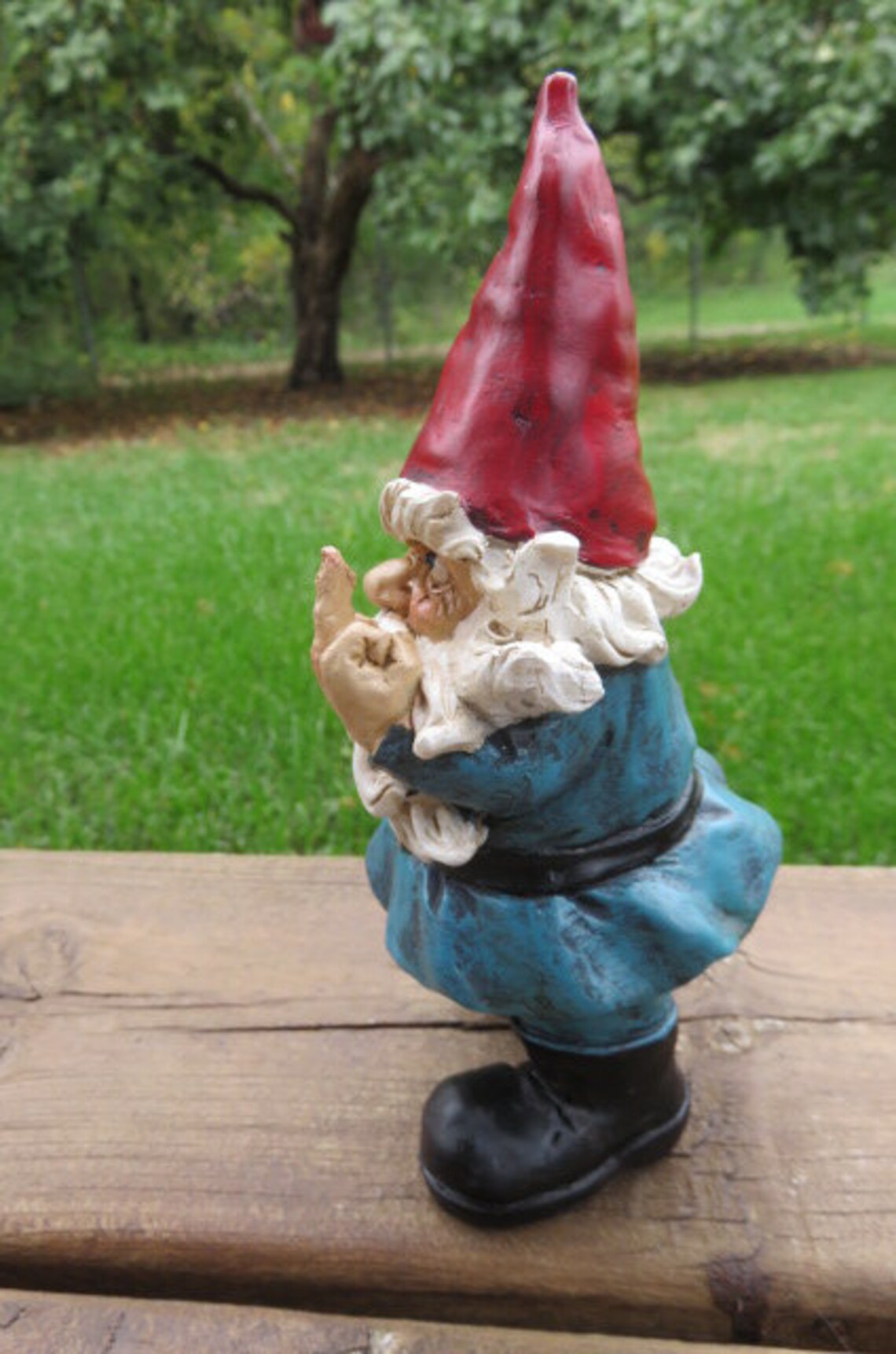 Naughty Garden Gnome Giving Middle Finger 7 Inch Saucy Bad Etsy