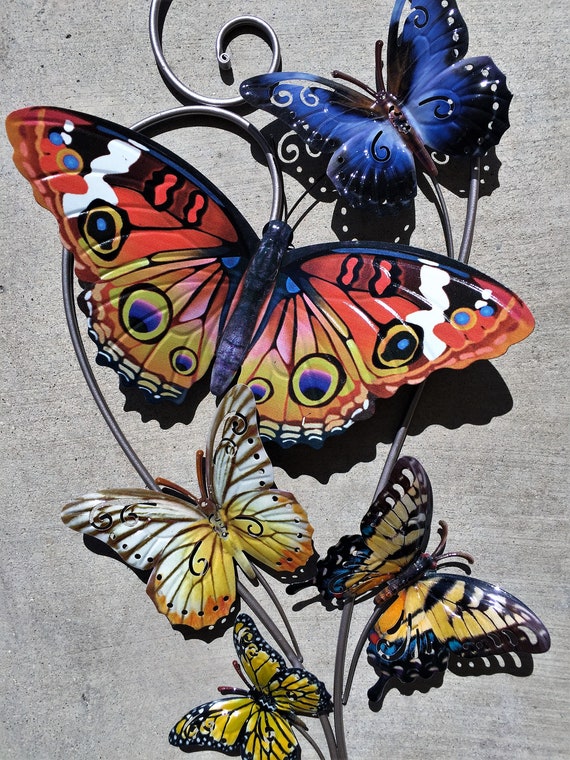 Metal Monarch Butterfly Yard Decor