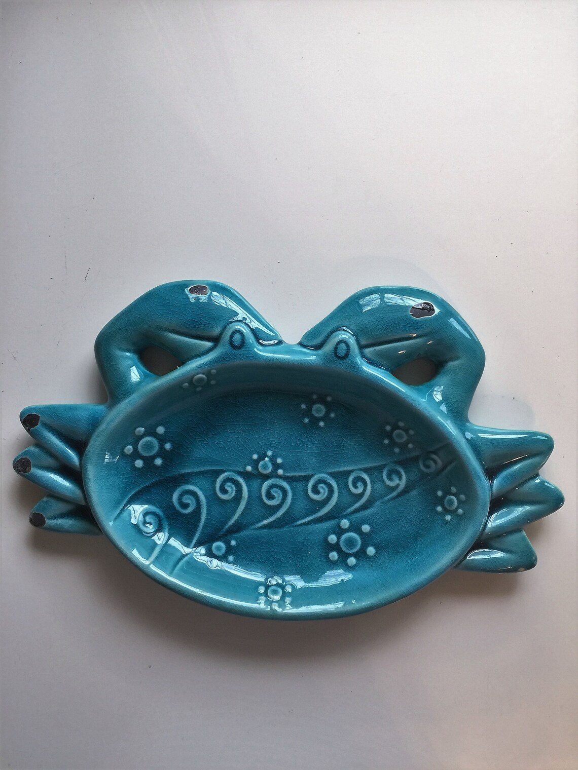 Ceramic Crab Shaped Serving Dish Small Tray Platter Home Decor Etsy