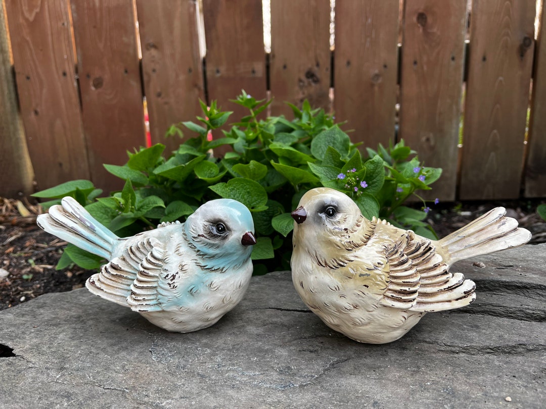Resin Bird Figurines Statues Resin Birds/ Rustic Bird Ornaments Home