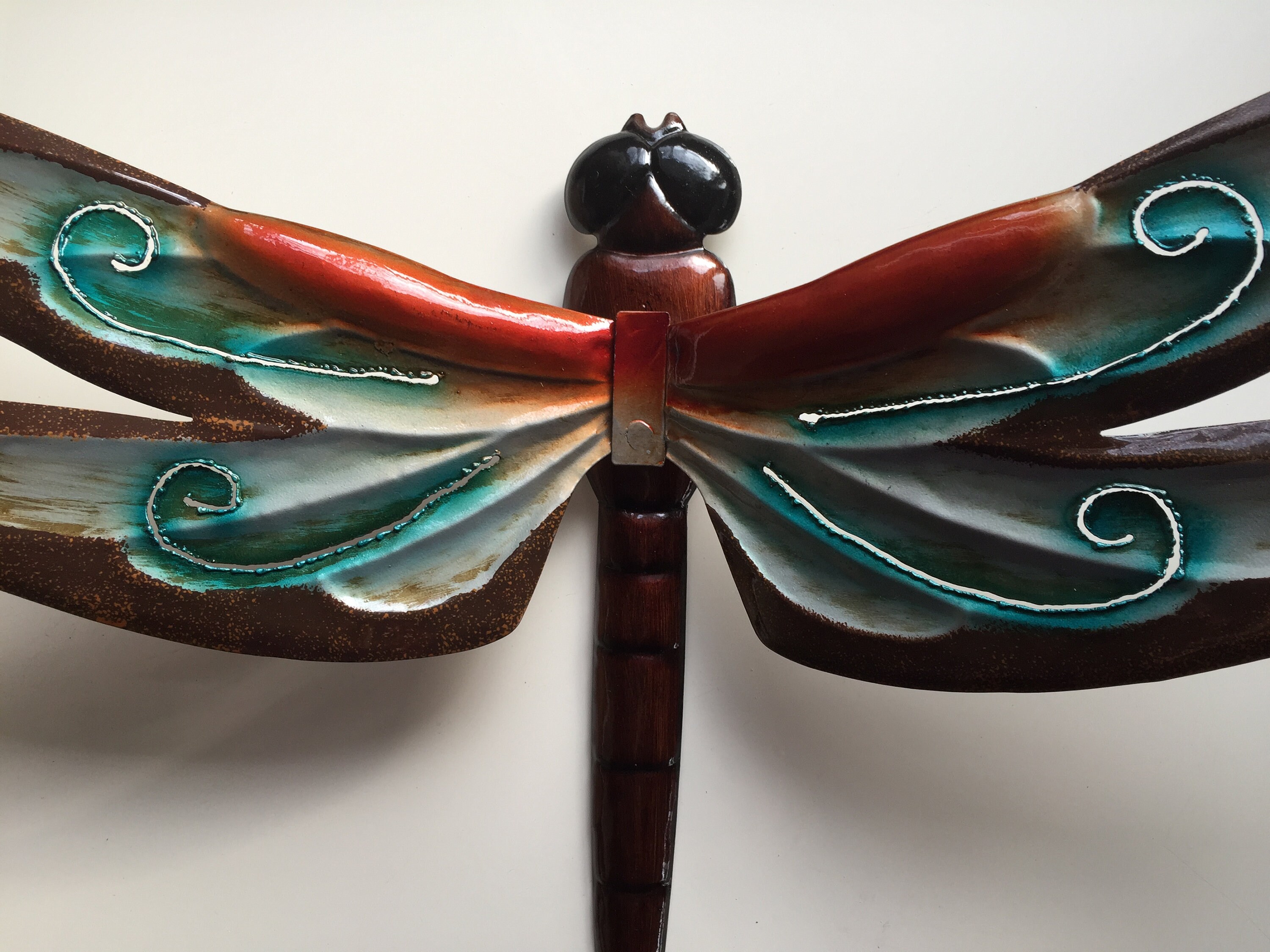 Metal Dragonfly Wall Art Plaque Sign Home Garden Decoration Etsy UK