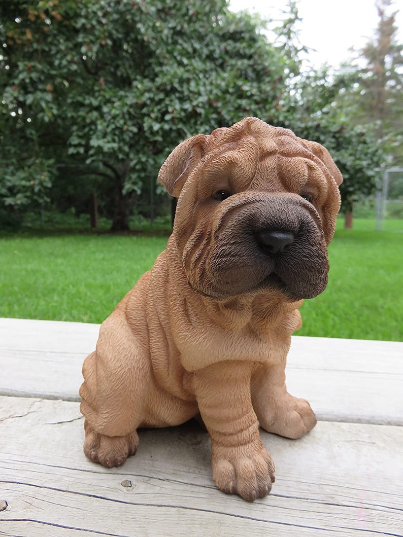 shar pei dog statue