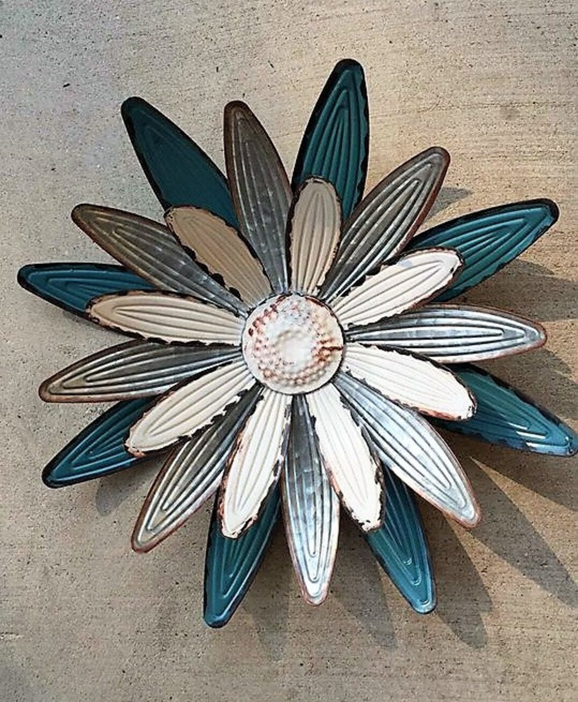 Rustic 3D Metal Wall Flower Garden Home. Plaque Sign Wall Etsy