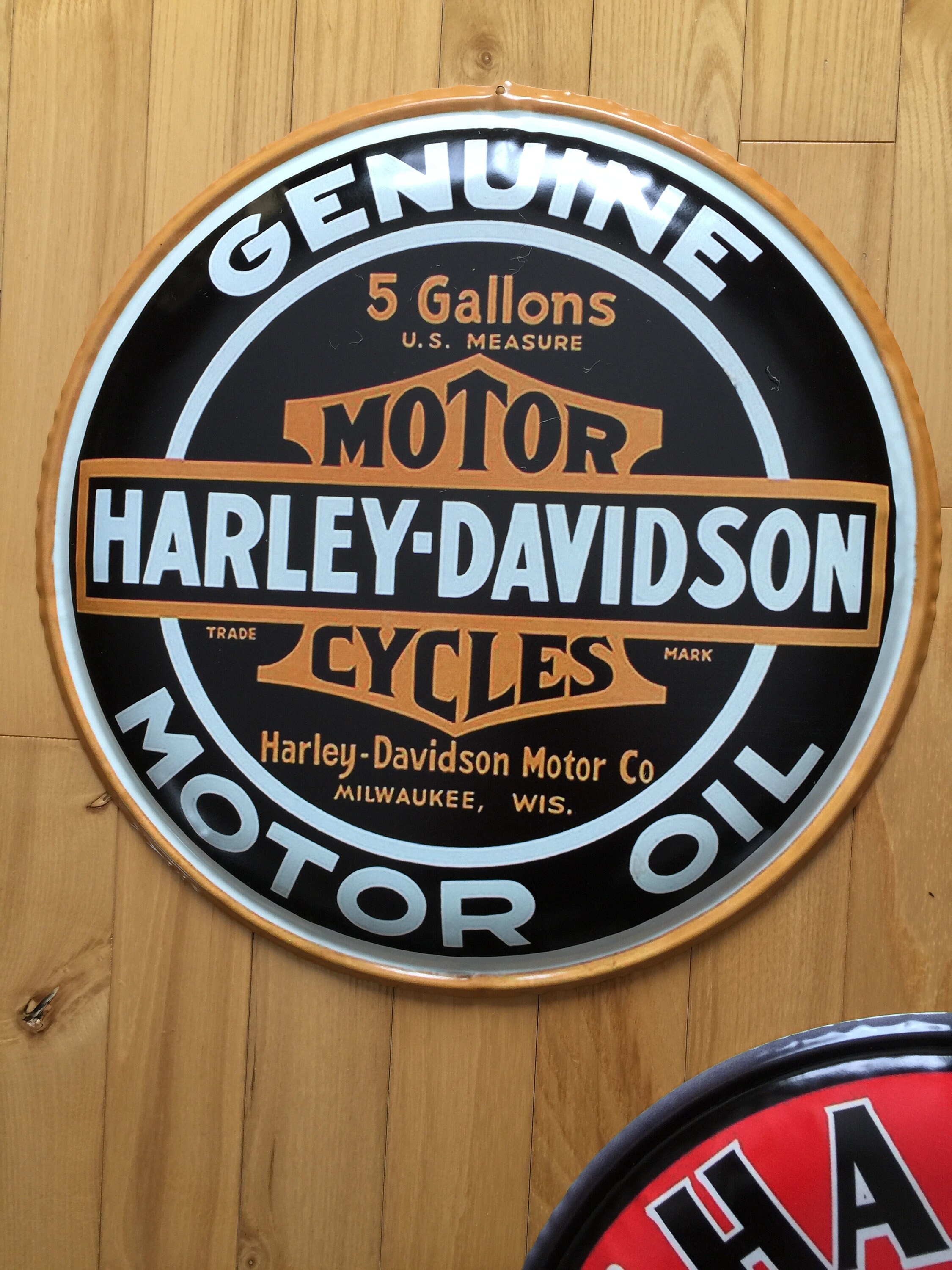 Harley Davidson Metal Wall Set of 3 Plaques Signs Home Man Etsy