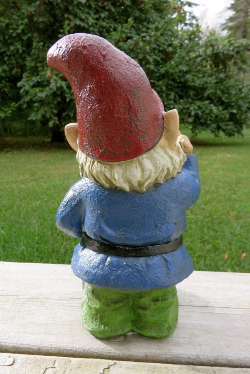 Garden Gnome Statue Figurine Giving Middle Finger Flipping the Etsy
