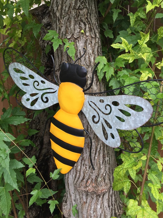 Metal Honey Bee Wall Plaque Sign Home Garden Decor Wall - Etsy