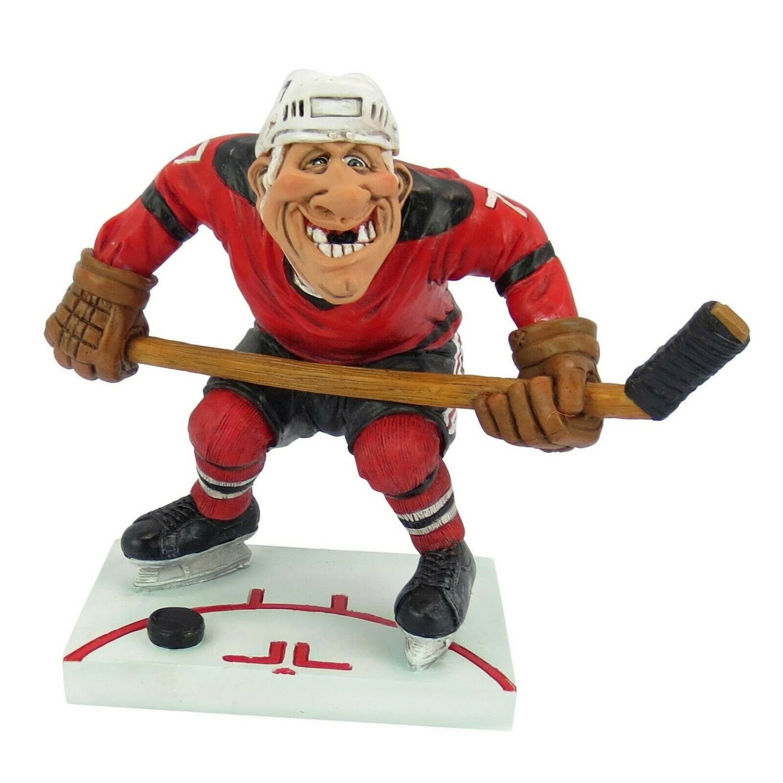 Hockey Player Figurine Holding Hockey Stick Toothless Funny Etsy