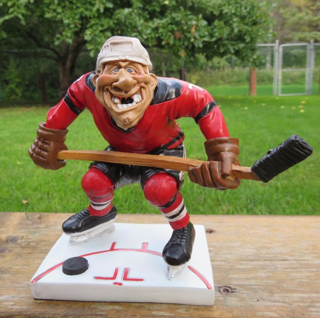 Hockey Player Figurine Holding Hockey Stick Toothless Funny Etsy