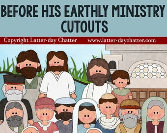 Before His Earthly Ministry Cutouts -- New Testament, Jesus Christ, Scriptures, Come Follow Me, LDS, Primary, Scripture Cut-outs