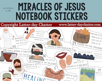 Miracles of Jesus Notebook Stickers