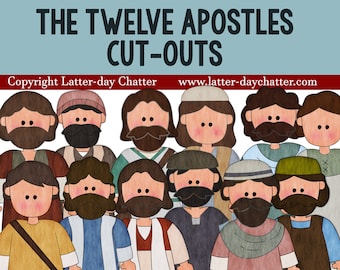 De twaalf apostelen uitgesneden