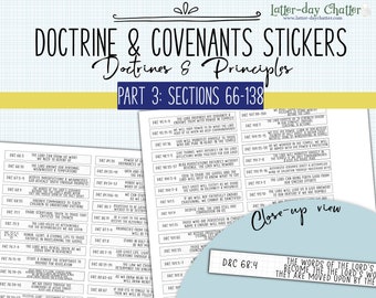 NEW: D&C Journal Notebook Stickers - PART 3 Doctrines and Principles