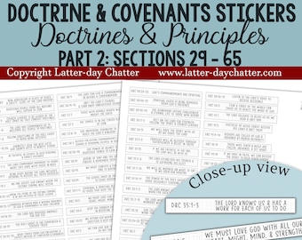 NEW: D&C Journal Notebook Stickers - PART 2 Doctrines and Principles